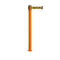 Montour Line Stanchion Belt Barrier Fixed Base Orange Post 11ft.Caution Belt MSX630F-OR-CAUYB-110